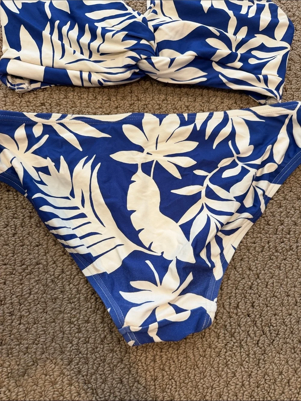 kate spade Blue and White Floral Bikini Set
